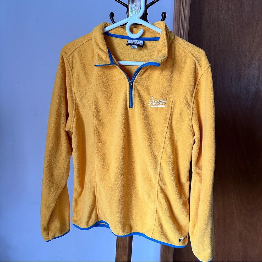 Yellow Fleece 1/4 Zip Sweater